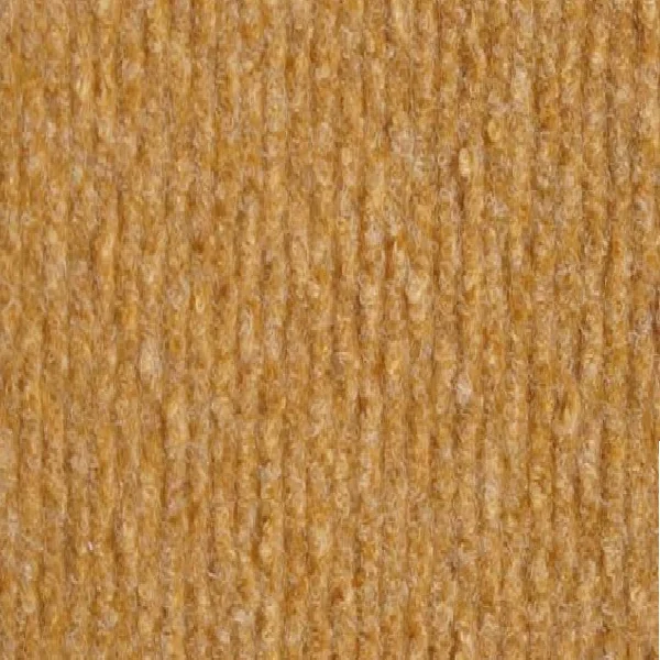 Beige fire-proof carpet with a vertical ribbed loop pile texture.