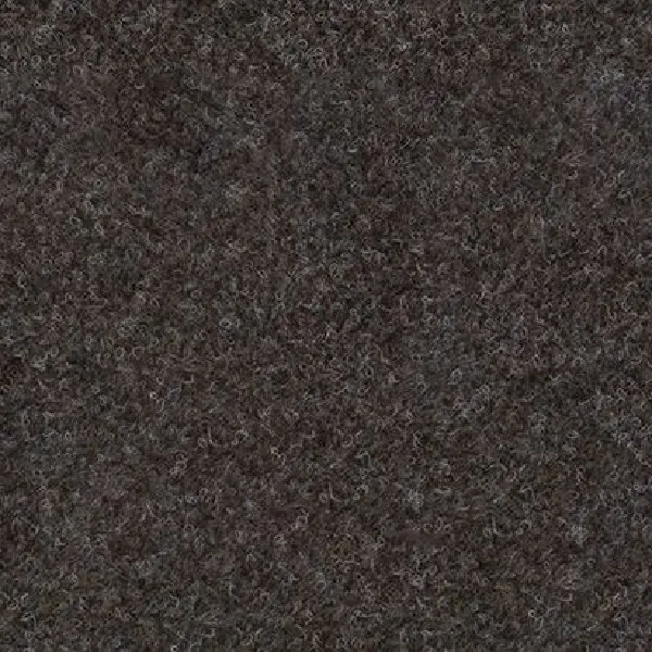 Charcoal fire-proof carpet with a dense, textured loop pile finish.