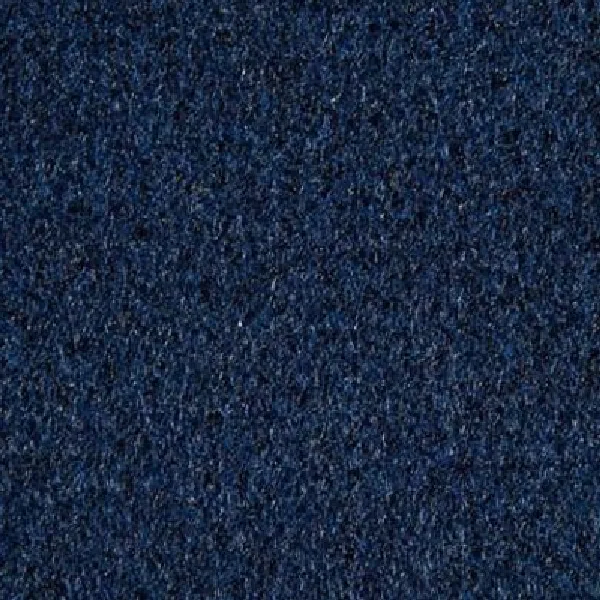 Navy blue fire-proof carpet with a dense, textured loop pile finish.